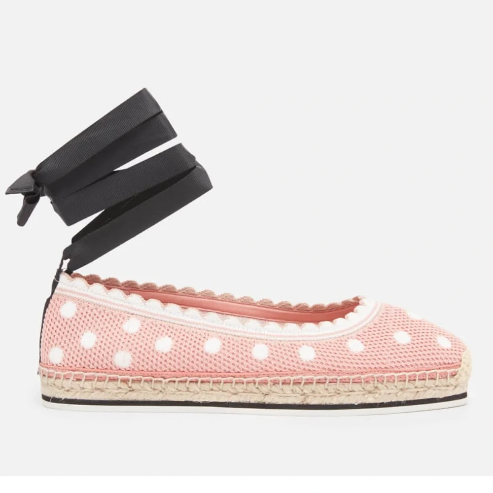 NIB Kate Spade Knottingham Knit Espadrille in Flirty Rose/Optic White Size 9 - Picture 8 of 8